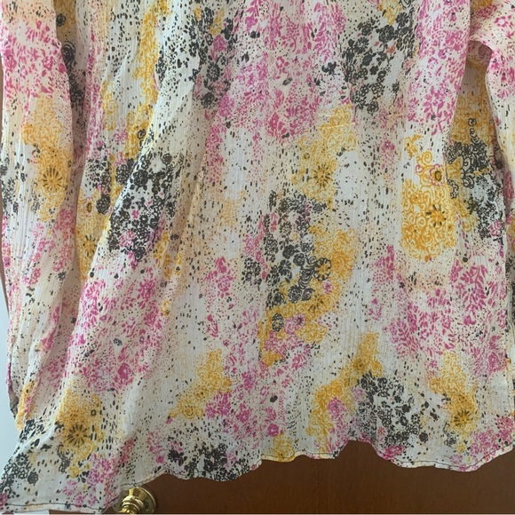 Women M Anthro PILCRO and the letterpress Splatter Button Down Smock Top Relaxed - Picture 5 of 14